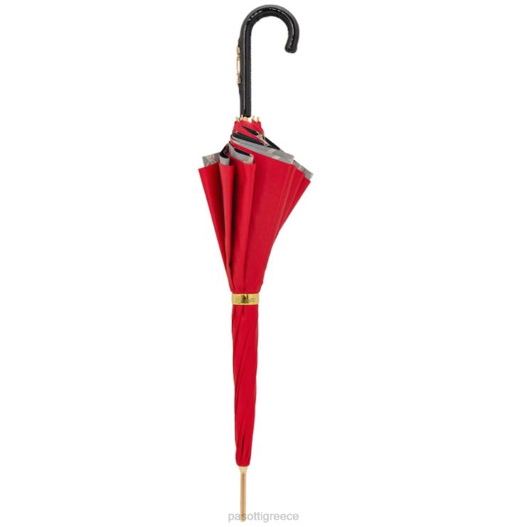 ομπρέλα | PASOTTI 189 5g313-40 d33 - κόκκινη ομπρέλα με στάμπα χαλινών διπλό ύφασμα 2N6B8443 γυναίκες